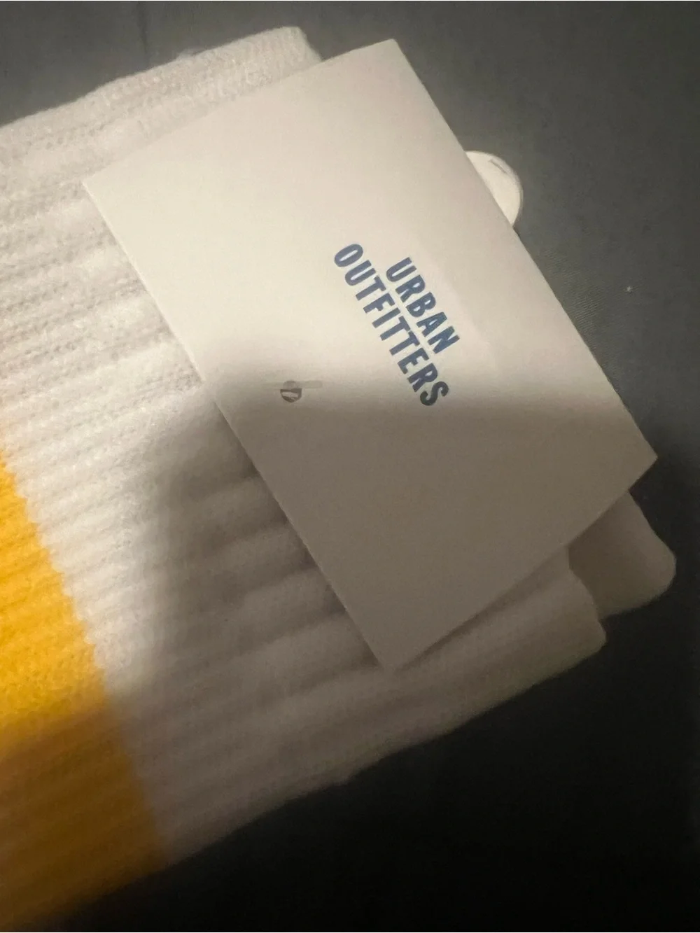 SOCKS CREW URBAN OUTFITTERS OS YELLOW STRIPE NIP